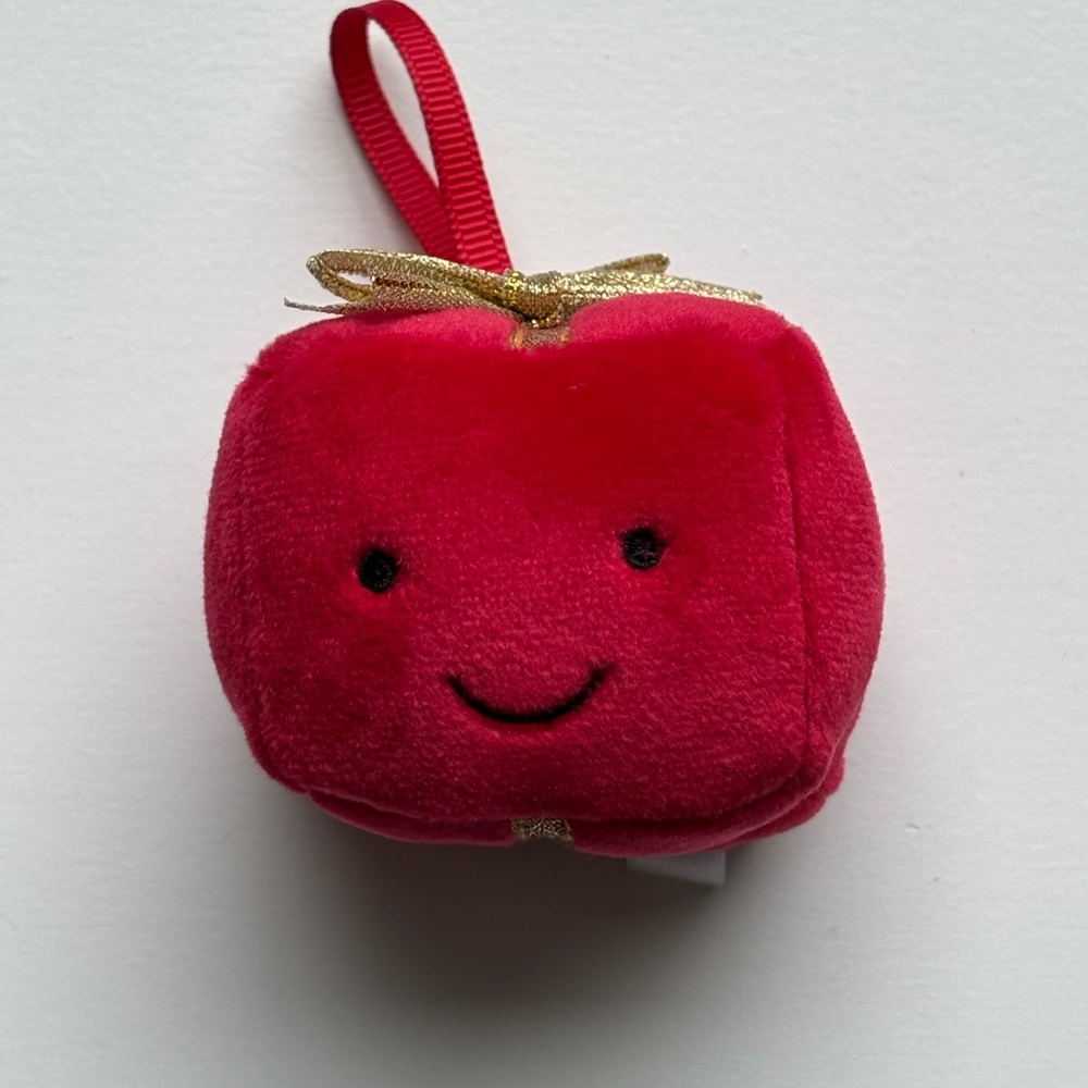 Retired Jellycat Red Plush Gift Ornament